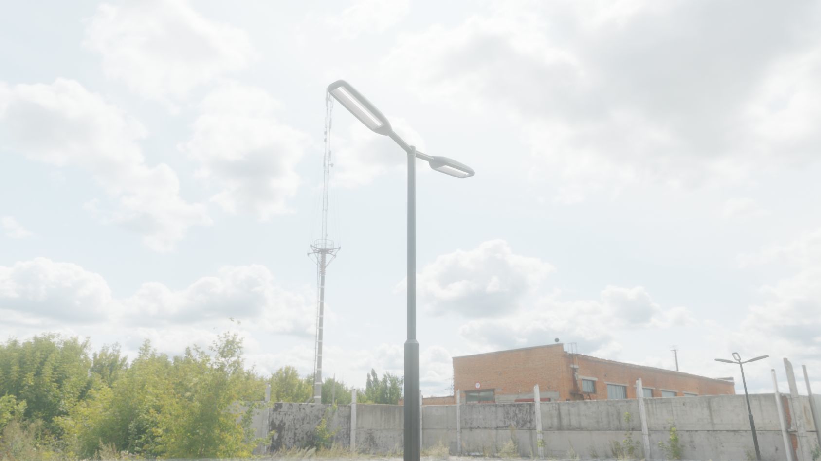 Street Light 11 version 2  3m with pole 3 Low-poly 3D model_13