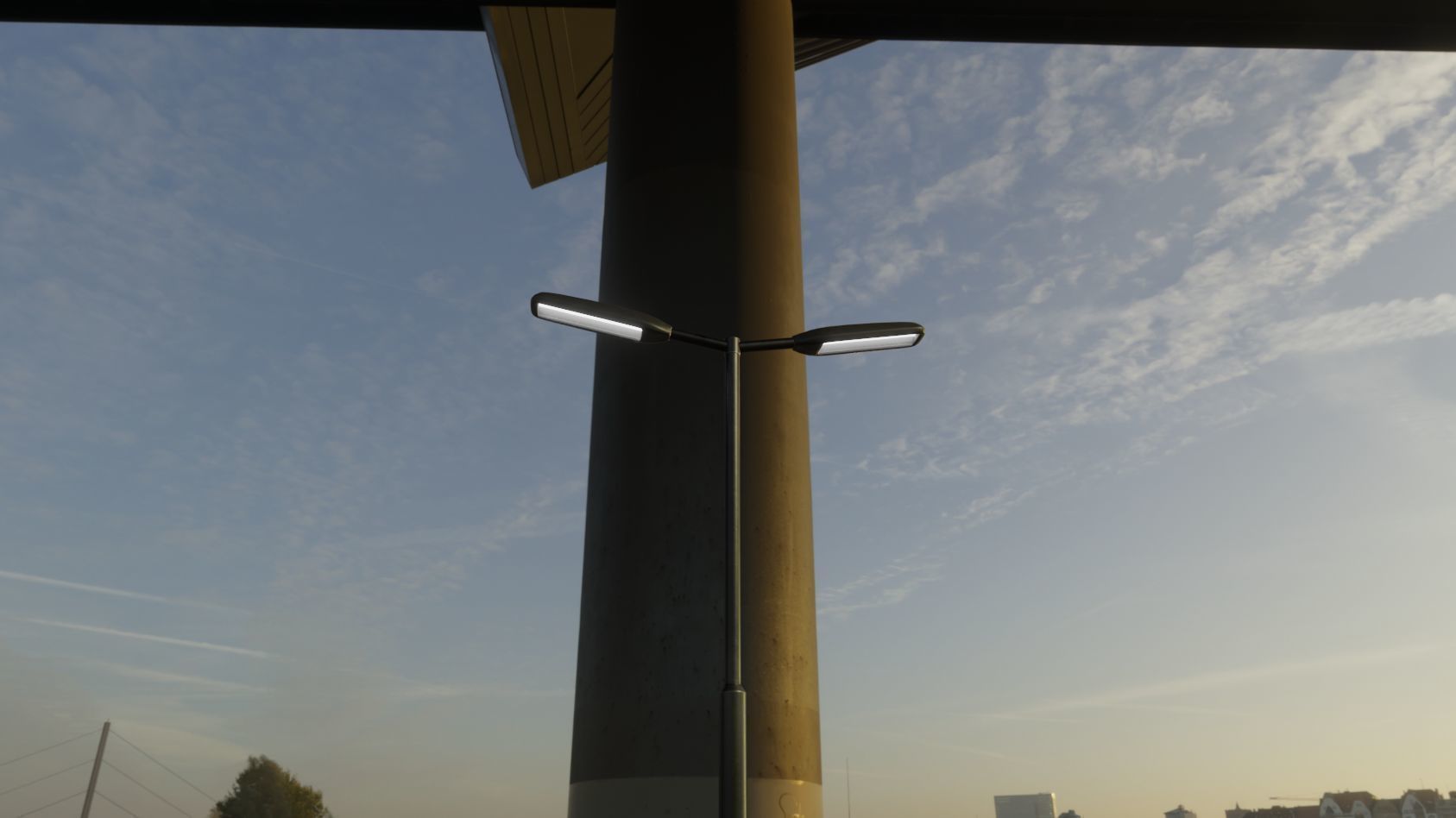 Street Light 11 version 2  3m with pole 3 Low-poly 3D model_17