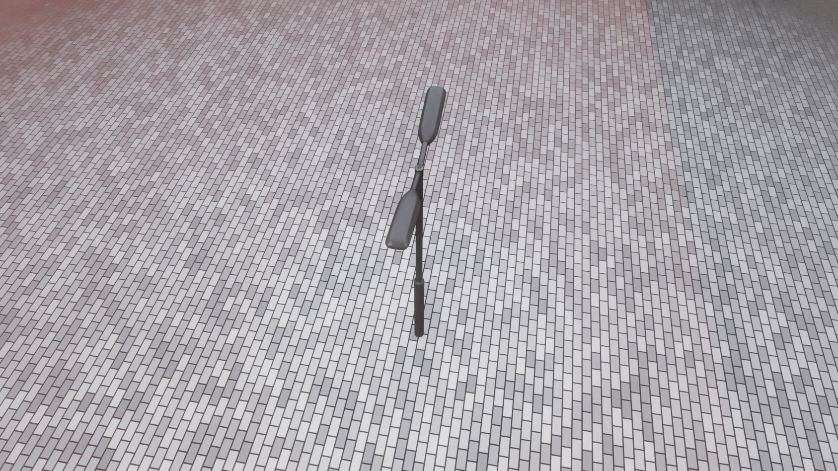 Street Light 11 version 2  3m with pole 3 Low-poly 3D model_26