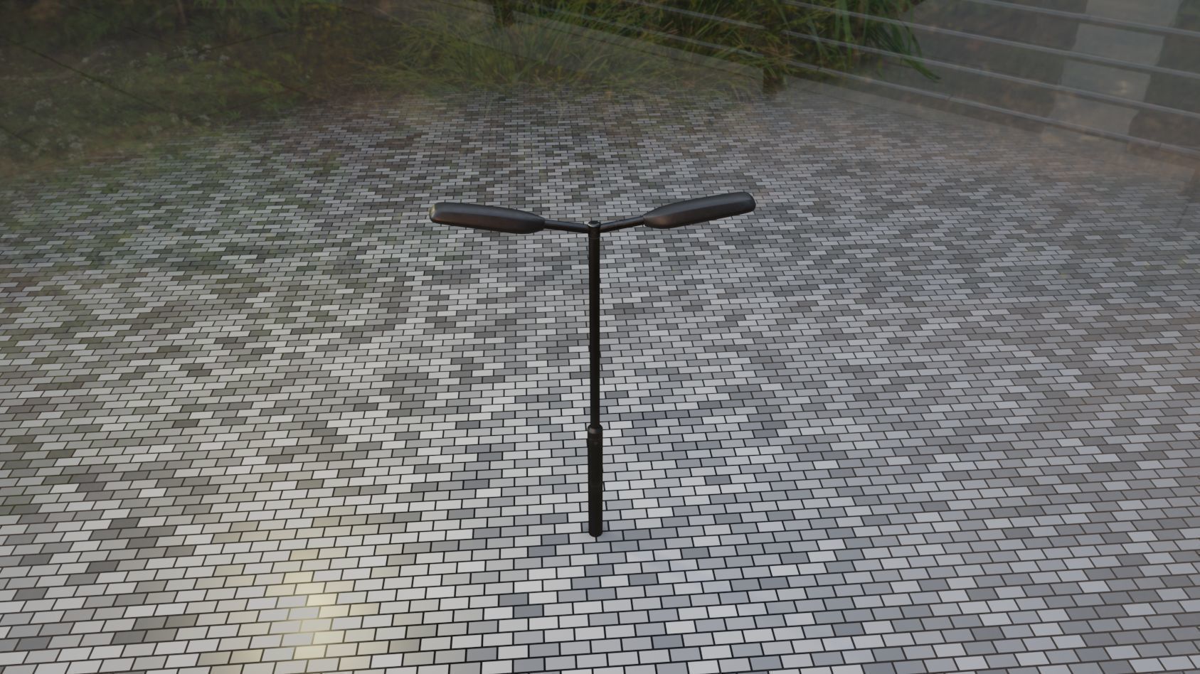 Street Light 11 version 2  3m with pole 3 Low-poly 3D model_34