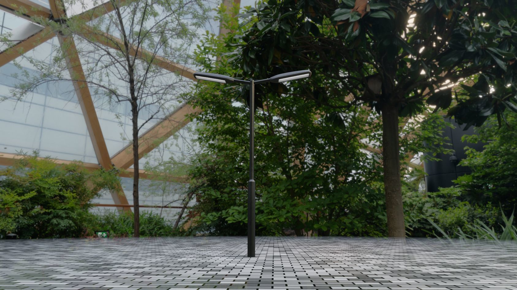 Street Light 11 version 2  3m with pole 3 Low-poly 3D model_53