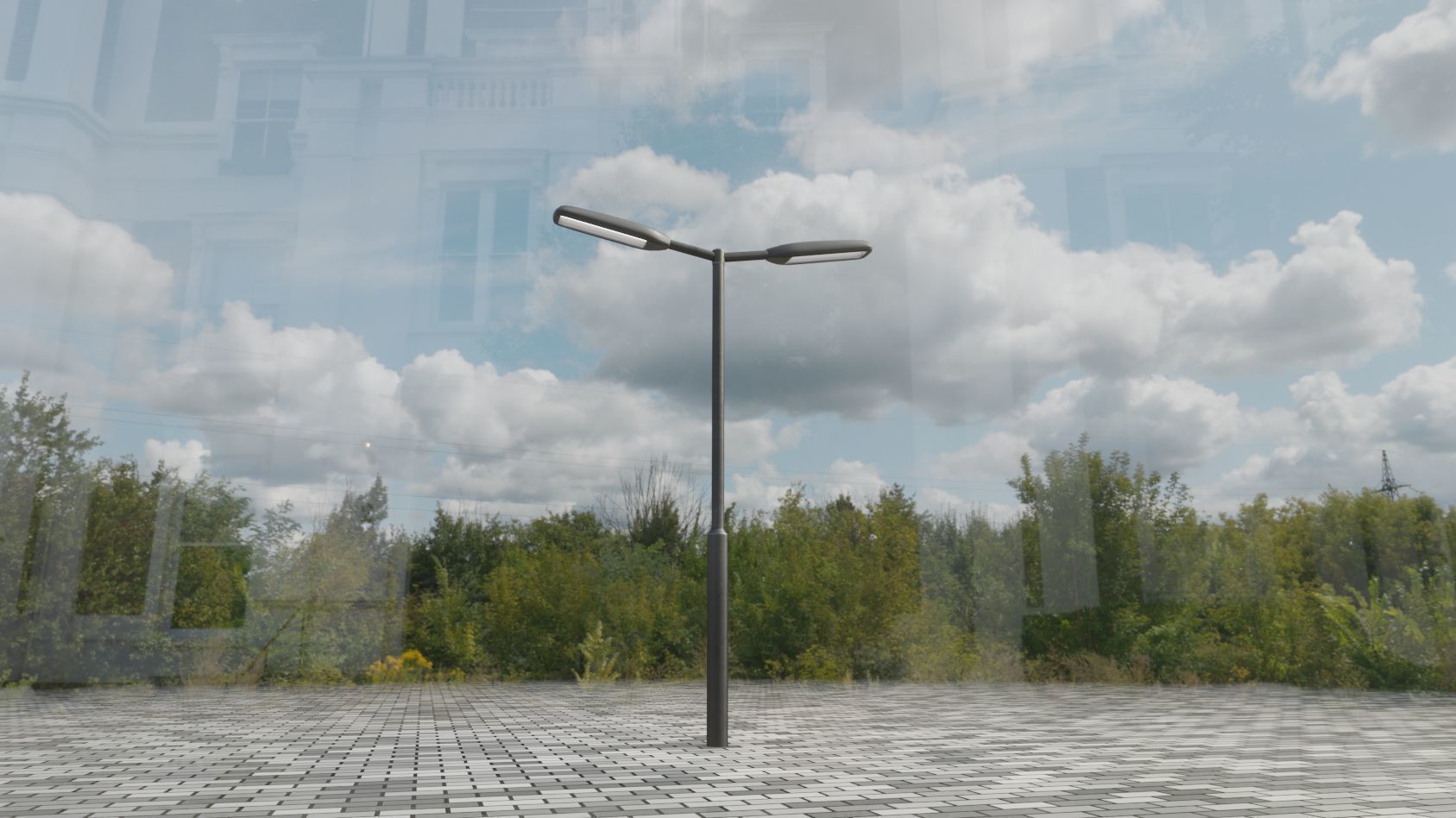Street Light 11 version 2  3m with pole 3 Low-poly 3D model_51