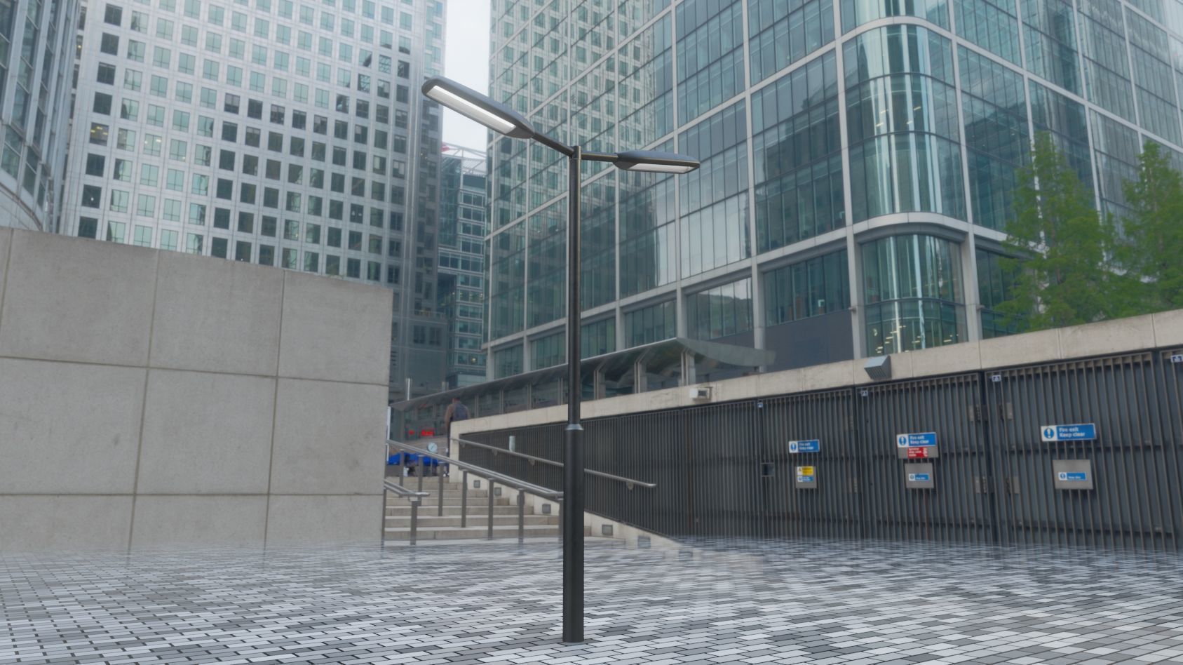 Street Light 11 version 2  3m with pole 3 Low-poly 3D model_84