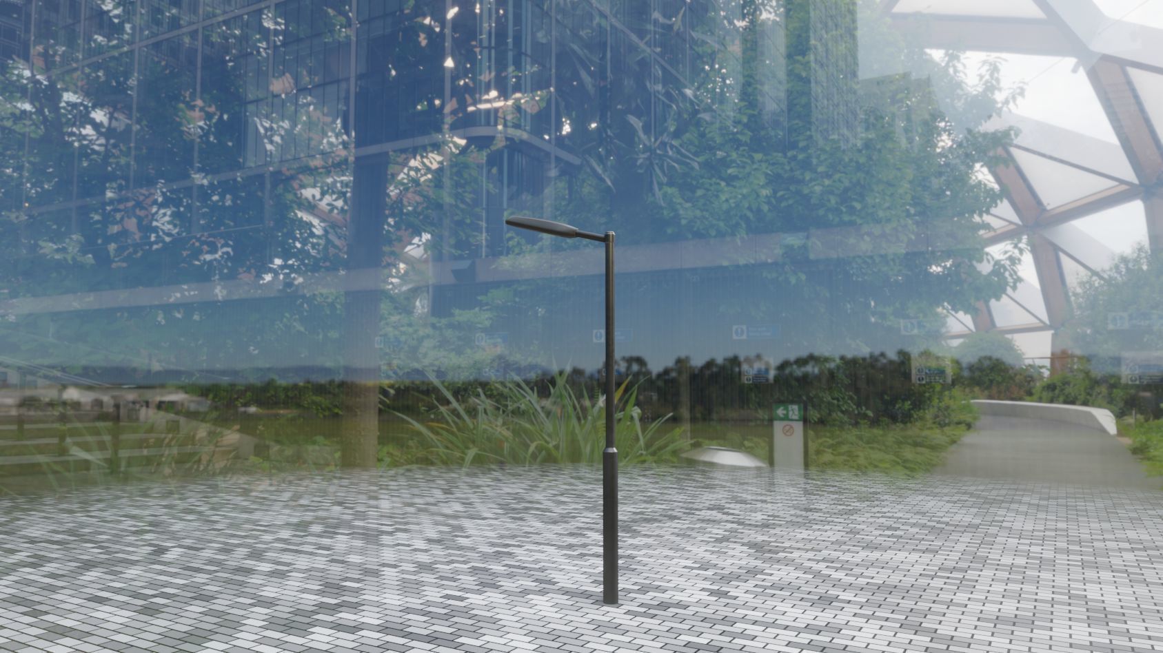 Street Light 11 version 1  3m with pole 3 Low-poly 3D model_87