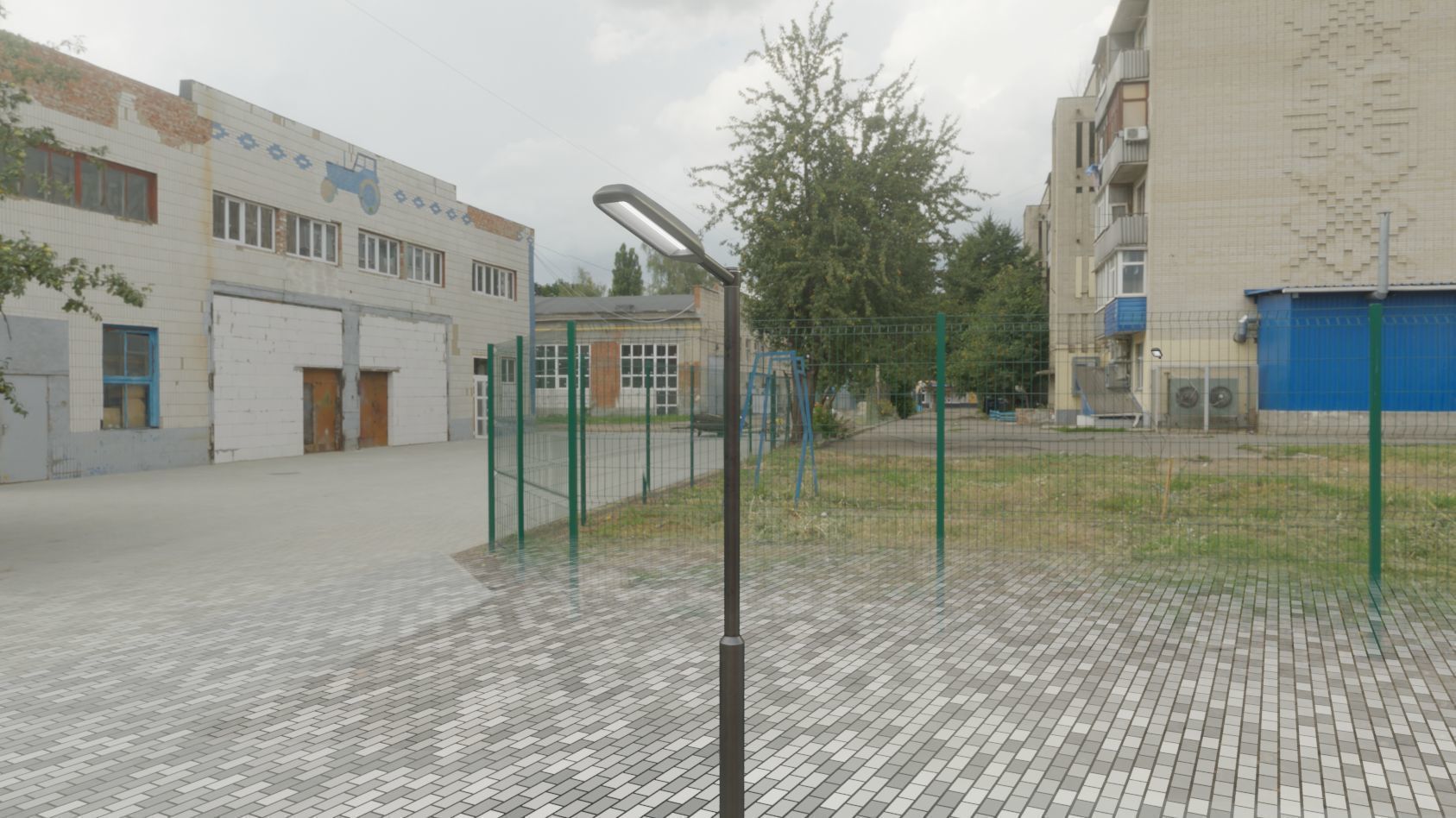 Street Light 11 version 1  3m with pole 3 Low-poly 3D model_10