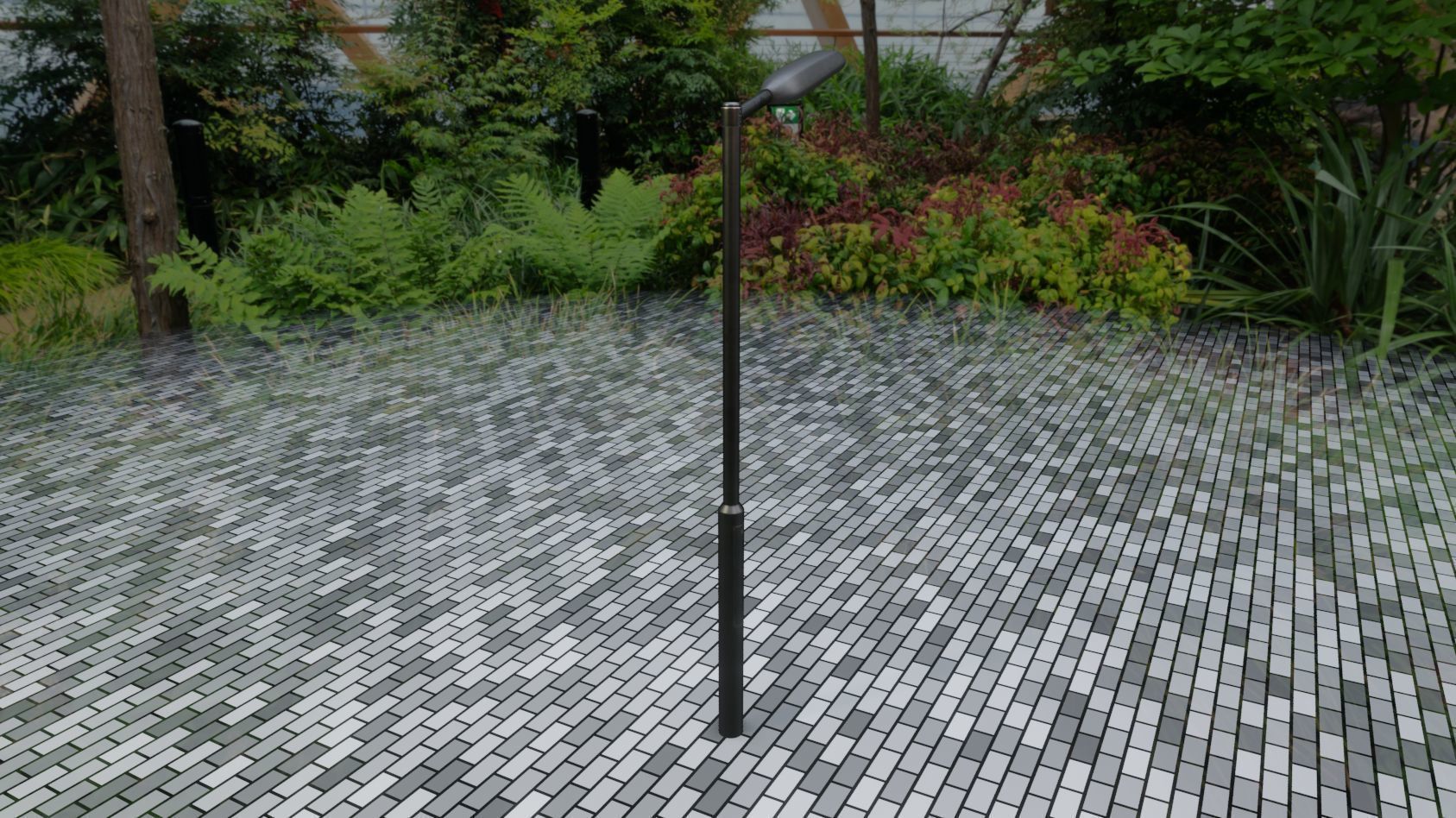 Street Light 11 version 1  3m with pole 3 Low-poly 3D model_61