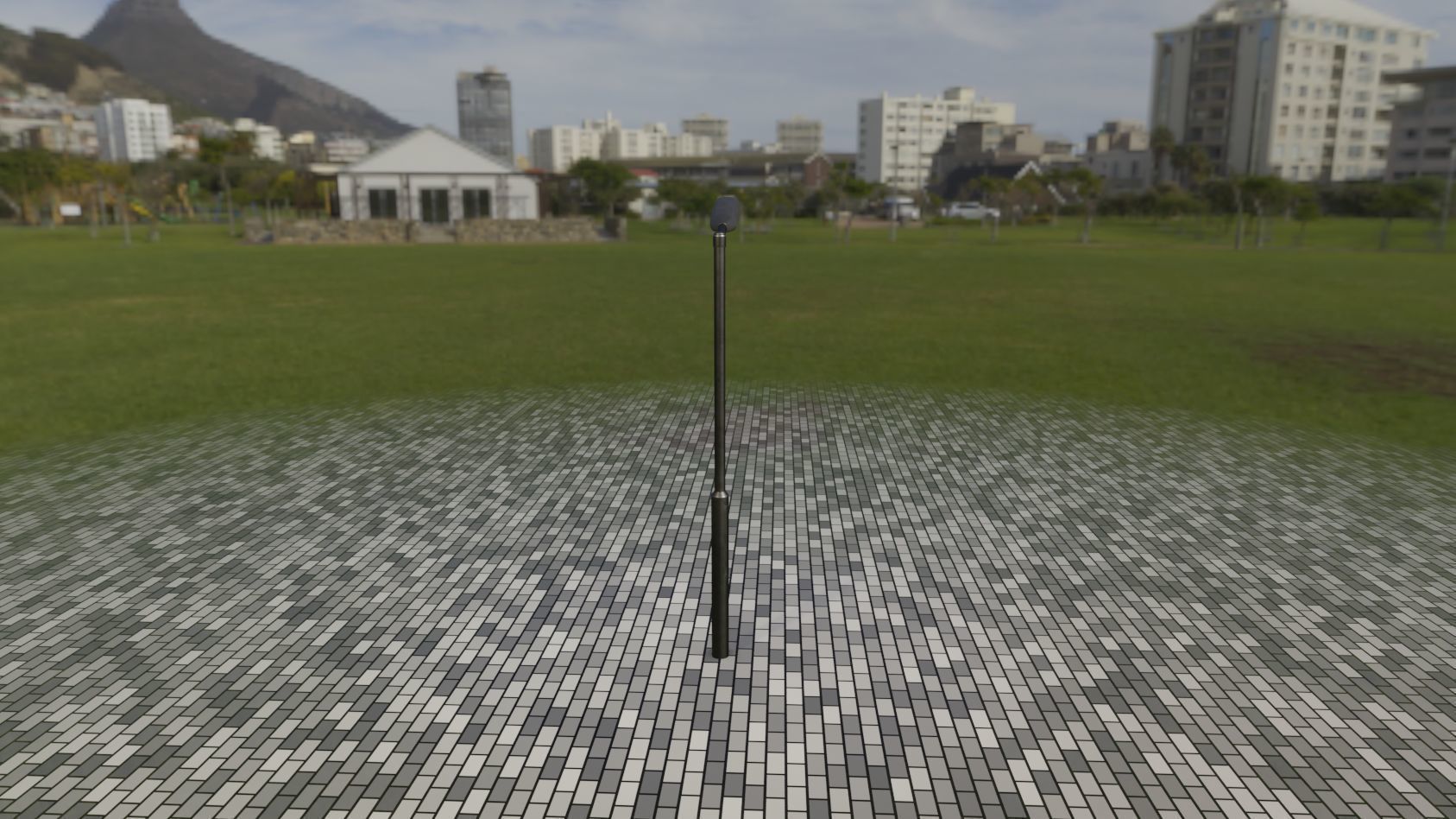 Street Light 11 version 1  3m with pole 3 Low-poly 3D model_93