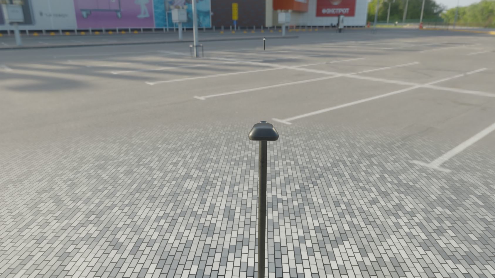 Street Light 11 version 1  3m with pole 3 Low-poly 3D model_75