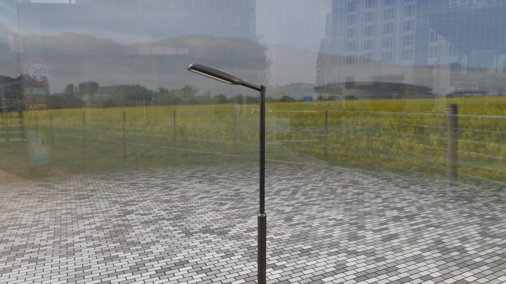 Street Light 11 version 1  3m with pole 3 Low-poly 3D model_13