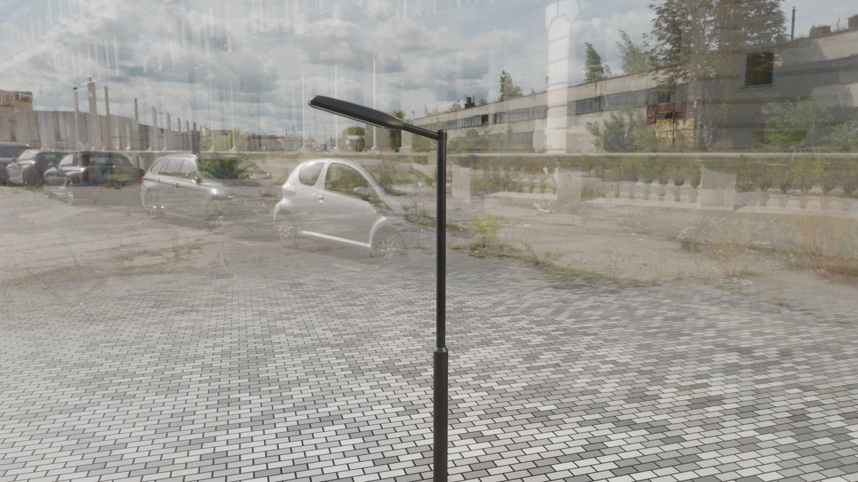 Street Light 11 version 1  3m with pole 3 Low-poly 3D model_14