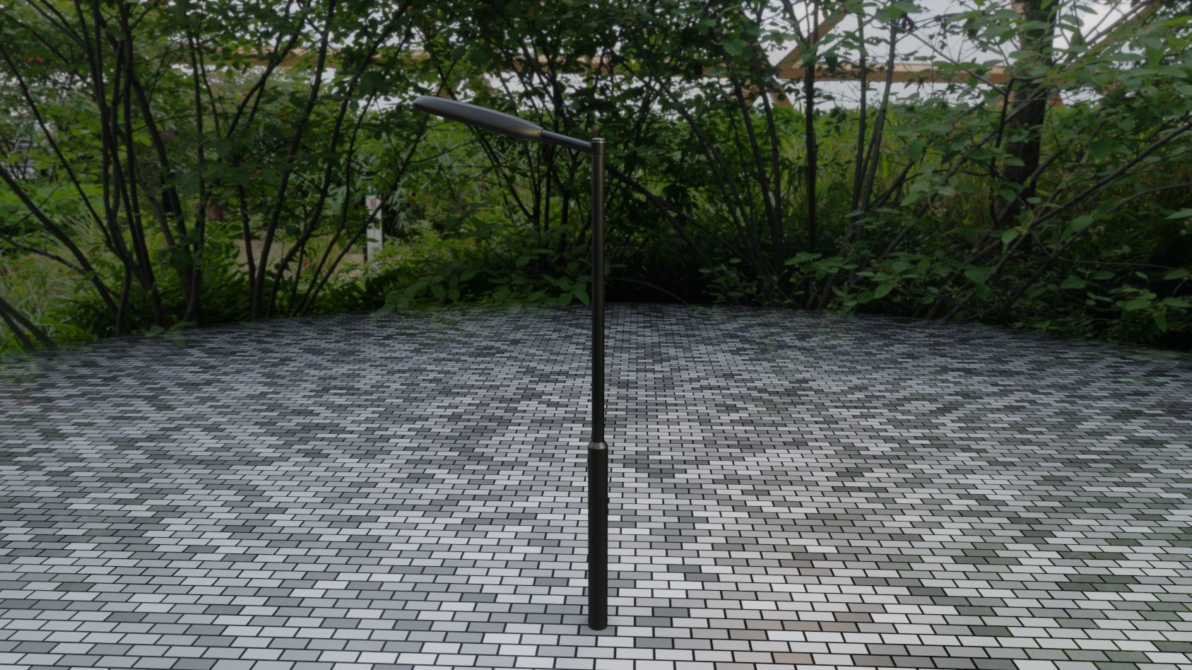 Street Light 11 version 1  3m with pole 3 Low-poly 3D model_16