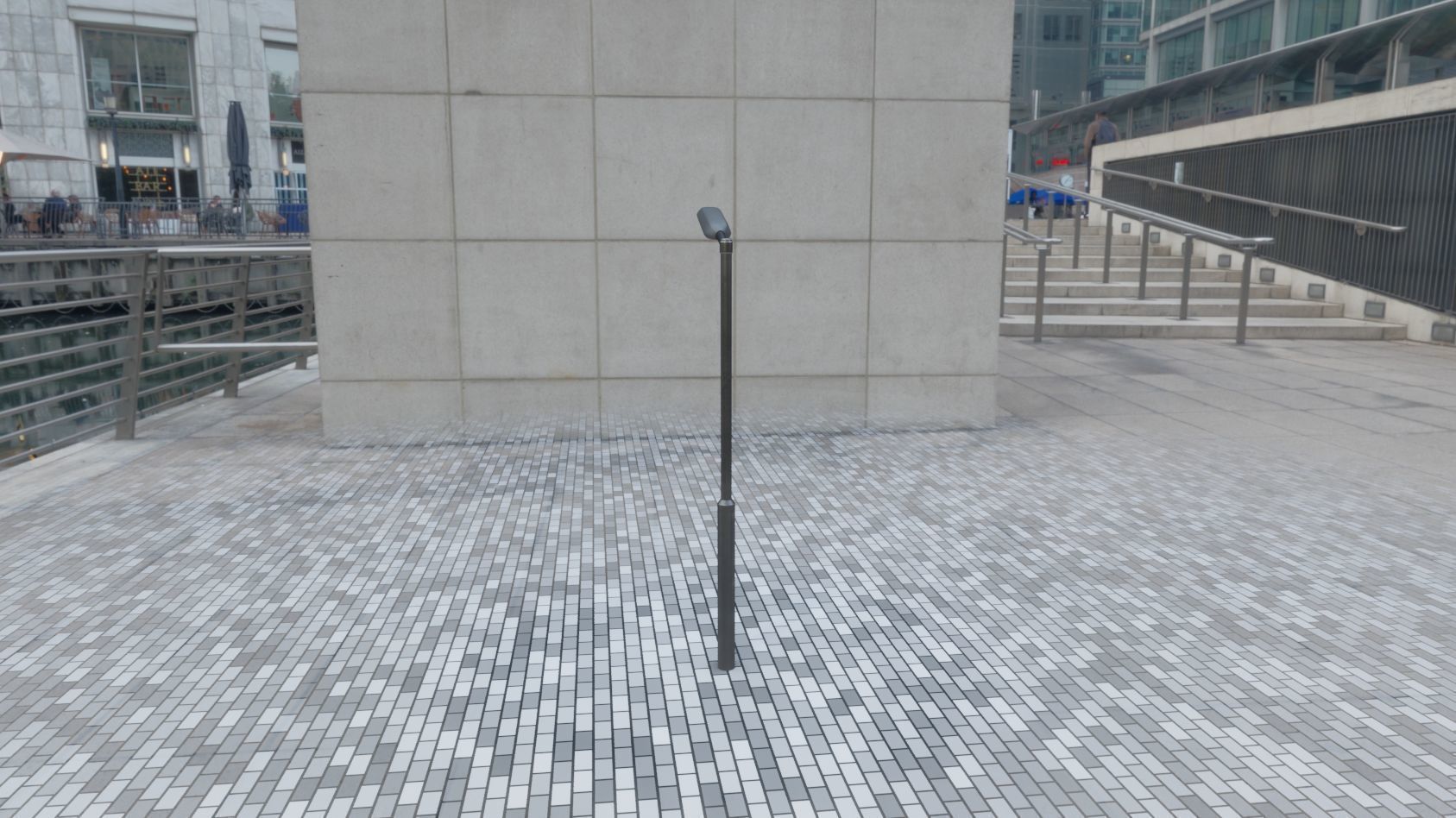 Street Light 11 version 1  3m with pole 3 Low-poly 3D model_92