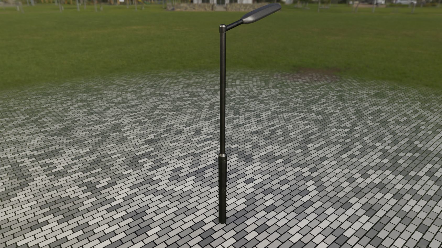 Street Light 11 version 1  3m with pole 3 Low-poly 3D model_63
