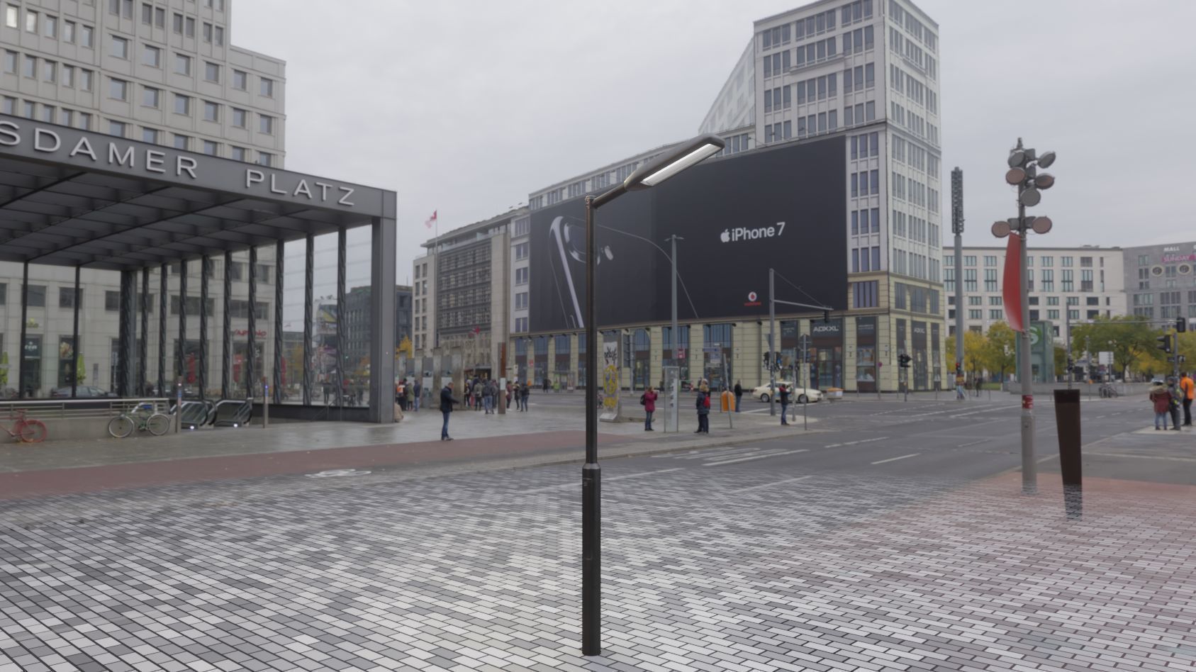 Street Light 11 version 1  3m with pole 3 Low-poly 3D model_35