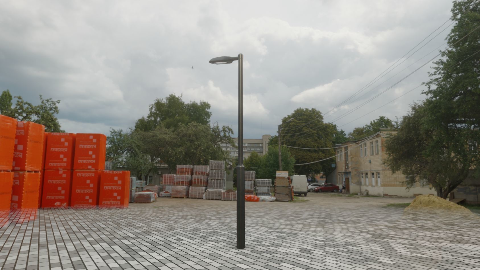 Street Light 11 version 1  3m with pole 3 Low-poly 3D model_55