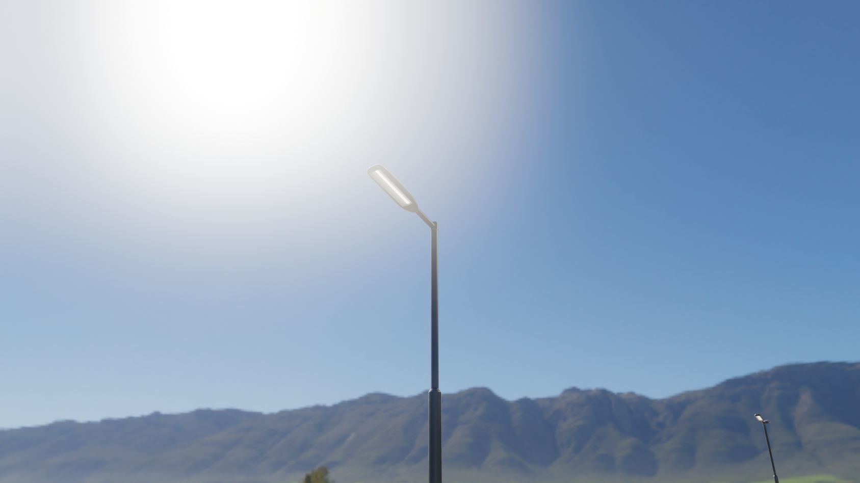 Street Light 11 version 1  3m with pole 3 Low-poly 3D model_79