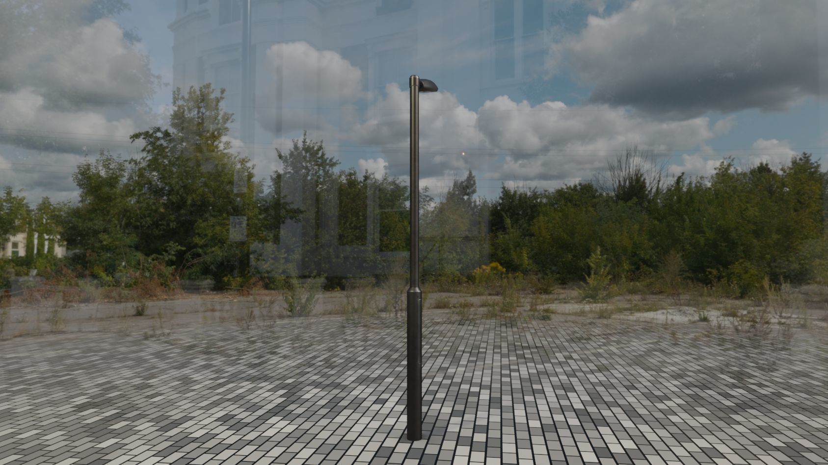 Street Light 11 version 1  3m with pole 3 Low-poly 3D model_59