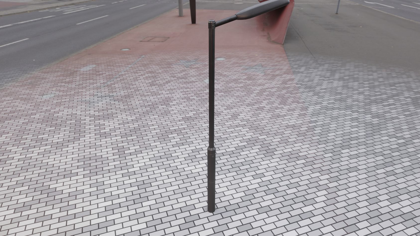 Street Light 11 version 1  3m with pole 3 Low-poly 3D model_65