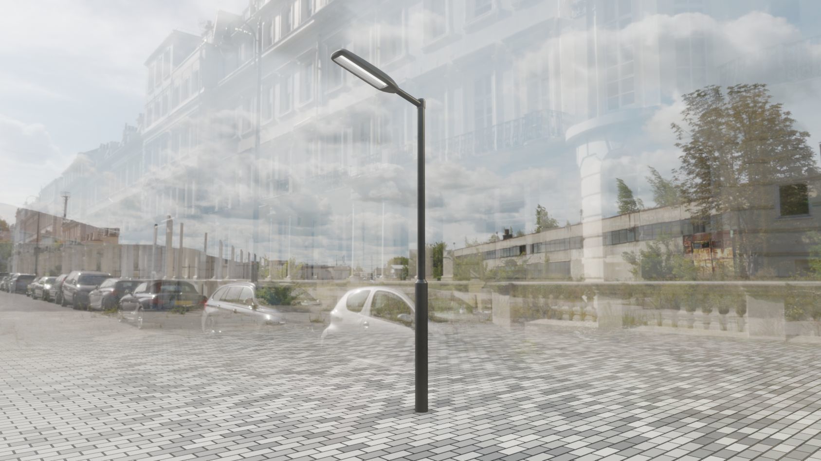 Street Light 11 version 1  3m with pole 3 Low-poly 3D model_44