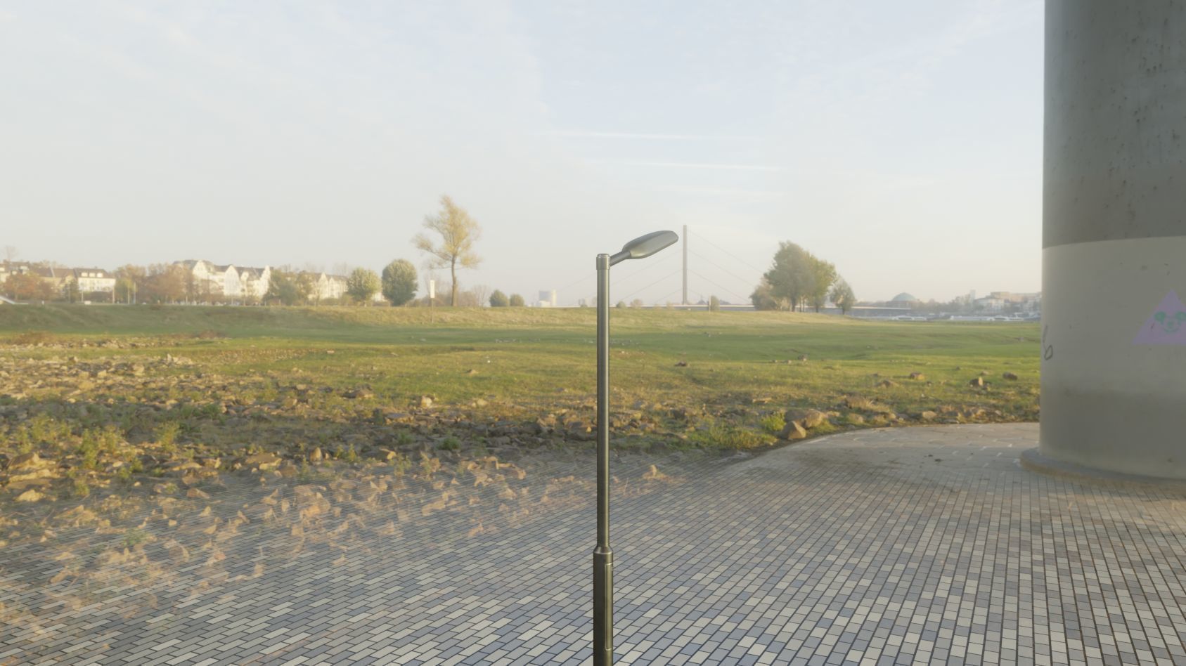 Street Light 11 version 1  3m with pole 3 Low-poly 3D model_26