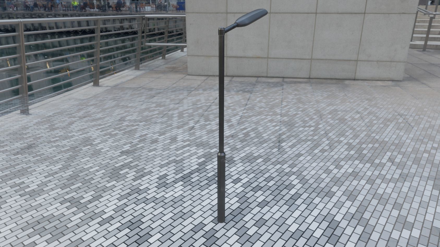 Street Light 11 version 1  3m with pole 3 Low-poly 3D model_62