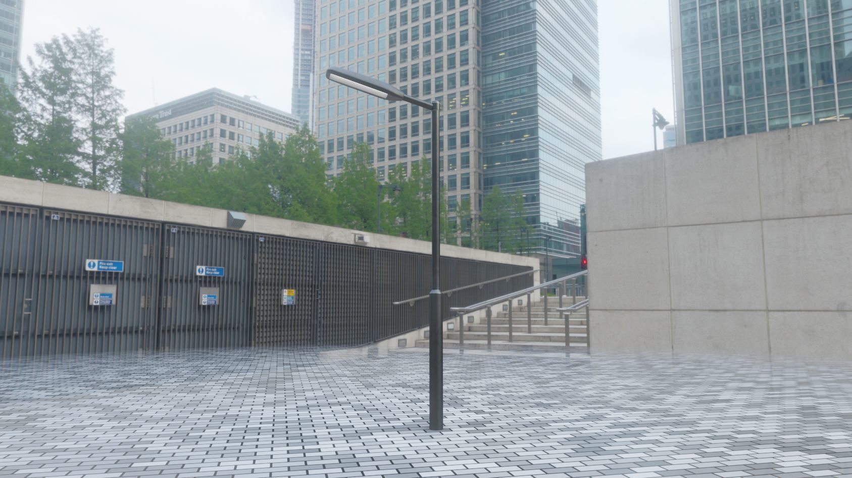 Street Light 11 version 1  3m with pole 3 Low-poly 3D model_47