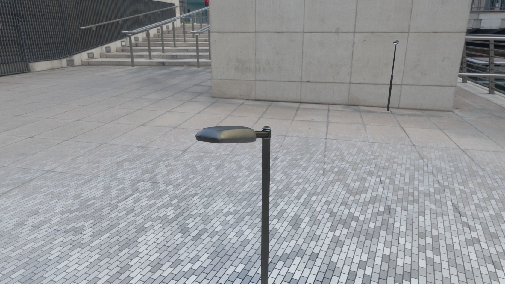 Street Light 11 version 1  3m with pole 3 Low-poly 3D model_77