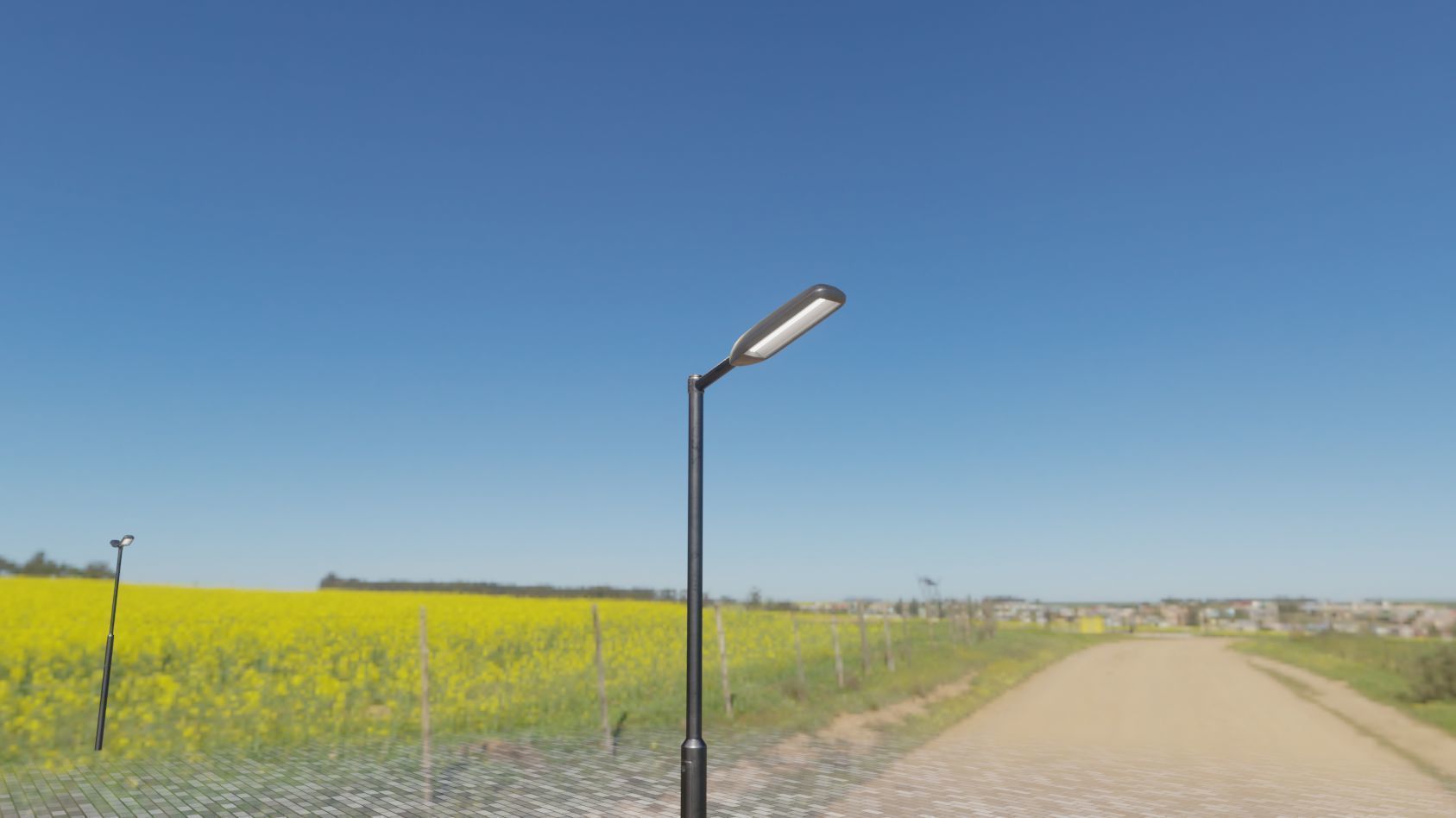 Street Light 11 version 1  3m with pole 3 Low-poly 3D model_1
