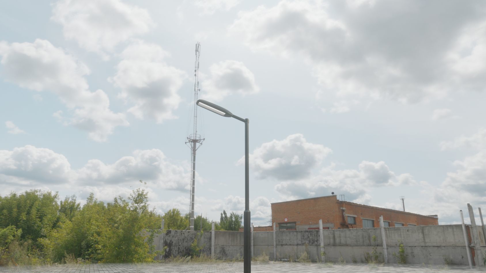 Street Light 11 version 1  3m with pole 3 Low-poly 3D model_82