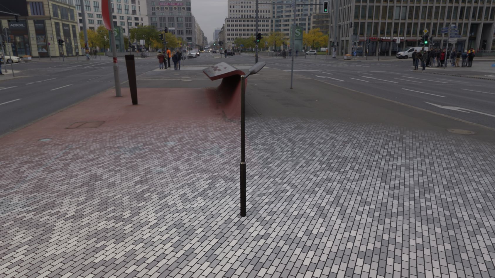 Street Light 11 version 1  3m with pole 3 Low-poly 3D model_95