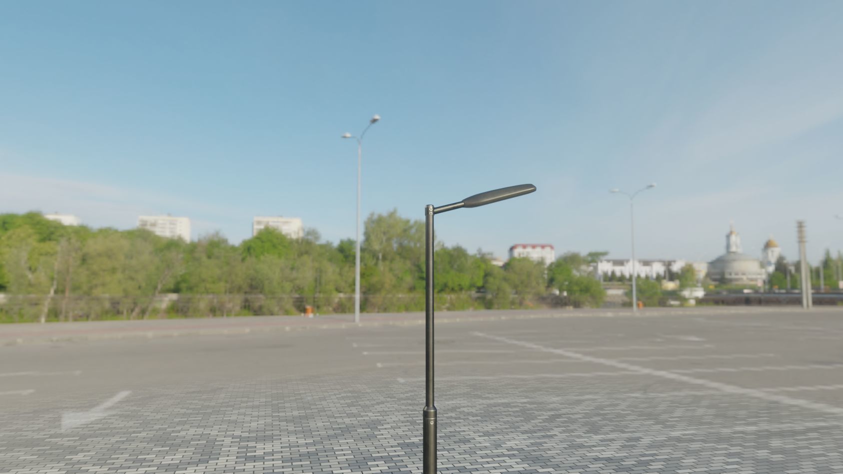 Street Light 11 version 1  3m with pole 3 Low-poly 3D model_30