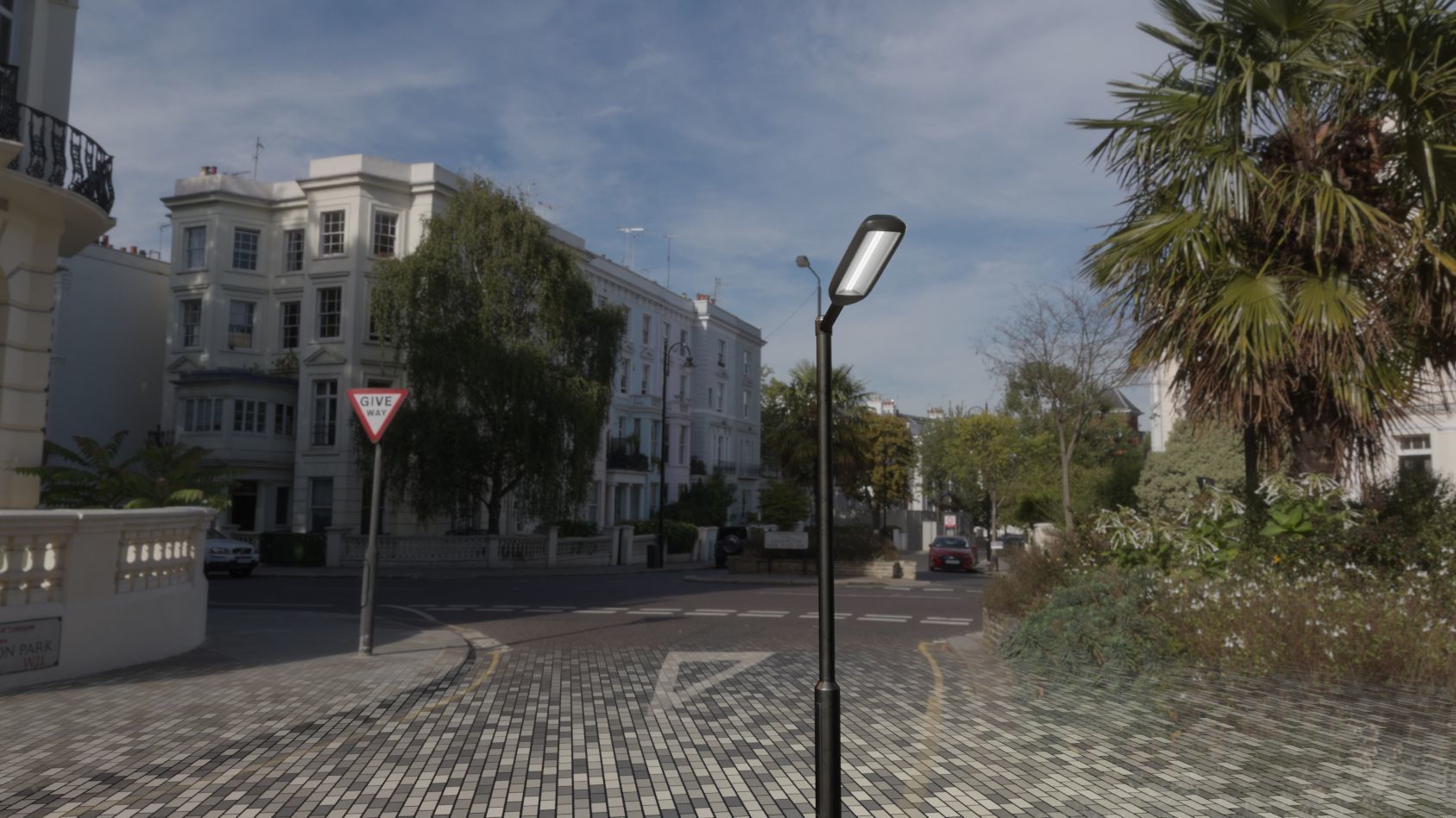 Street Light 11 version 1  3m with pole 3 Low-poly 3D model_6