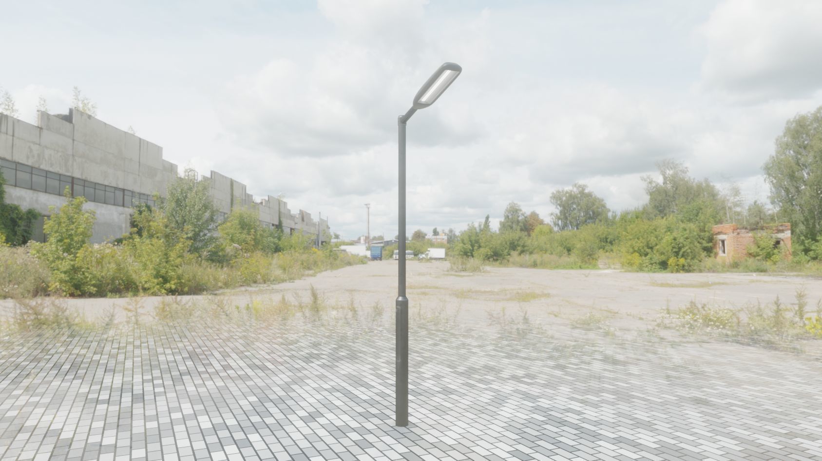 Street Light 11 version 1  3m with pole 3 Low-poly 3D model_37