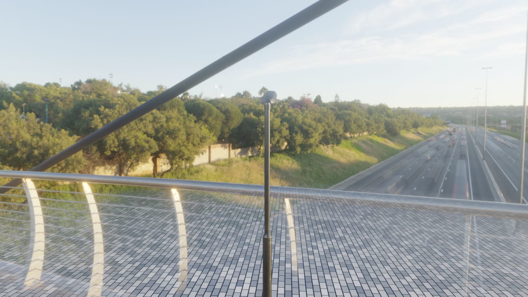 Street Light 11 version 1  3m with pole 3 Low-poly 3D model_24