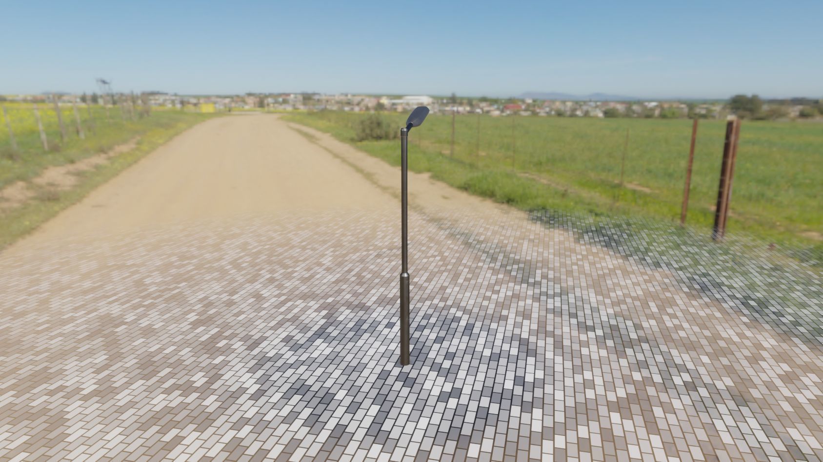 Street Light 11 version 1  3m with pole 3 Low-poly 3D model_94