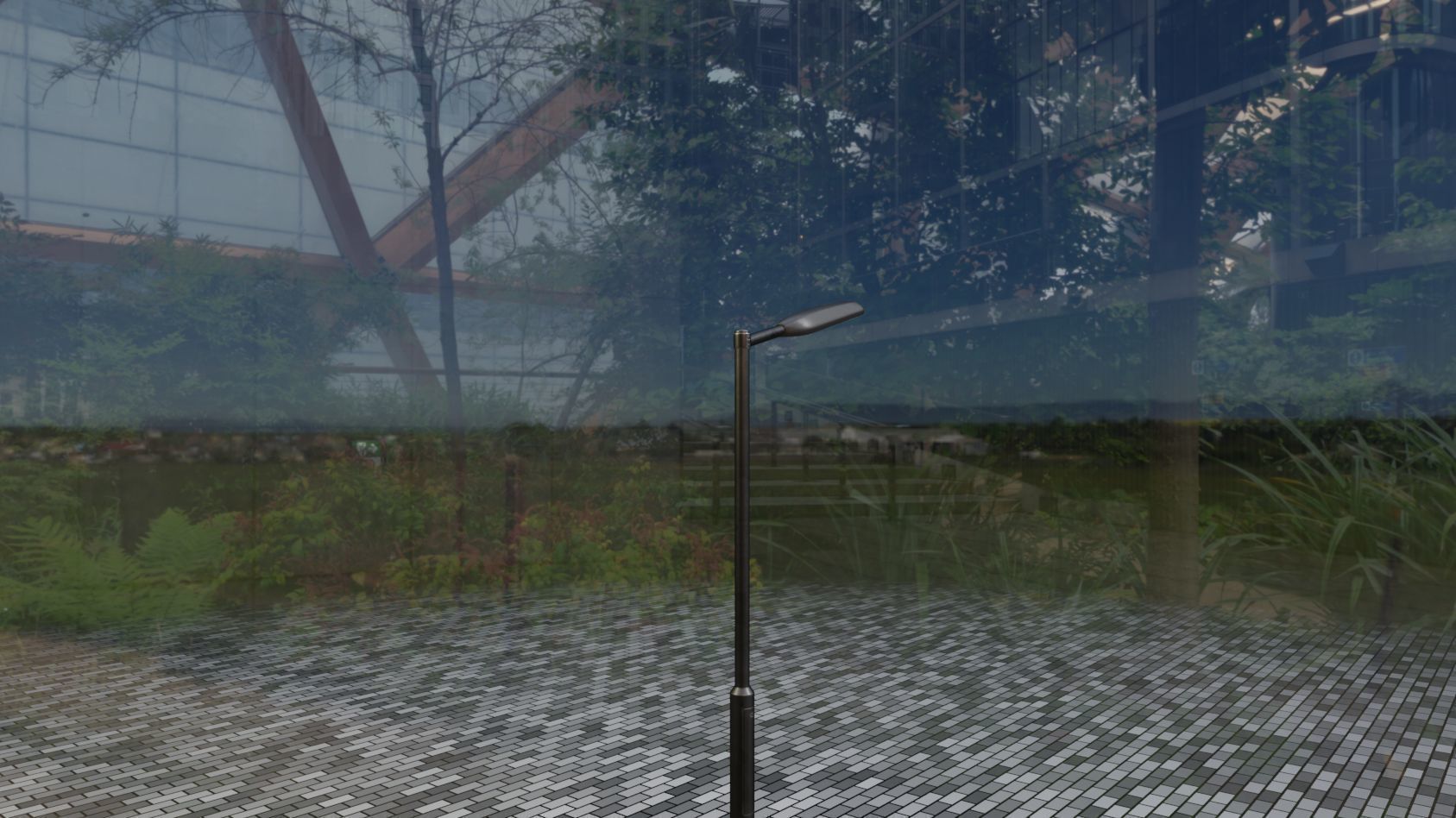 Street Light 11 version 1  3m with pole 3 Low-poly 3D model_27