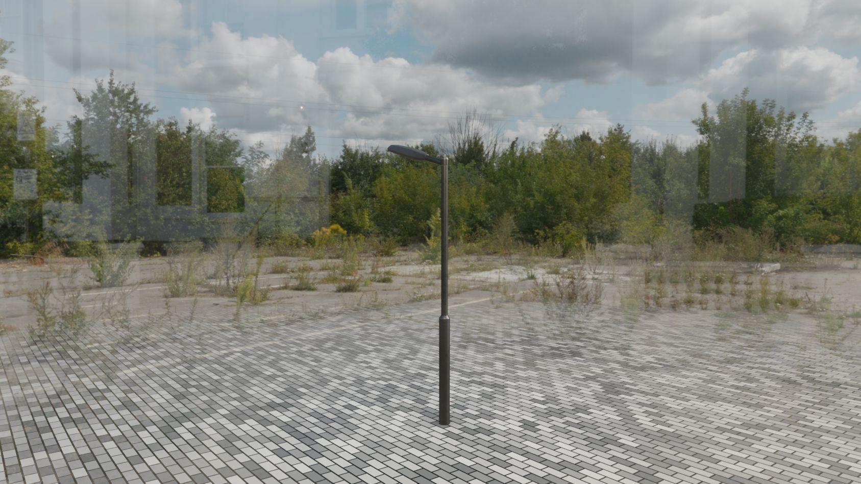 Street Light 11 version 1  3m with pole 3 Low-poly 3D model_89