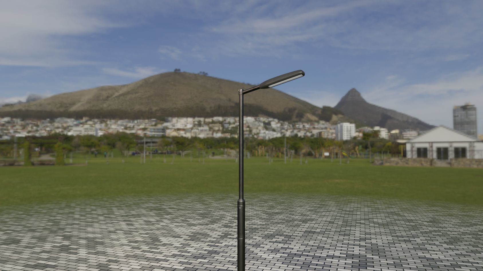 Street Light 11 version 1  3m with pole 3 Low-poly 3D model_33