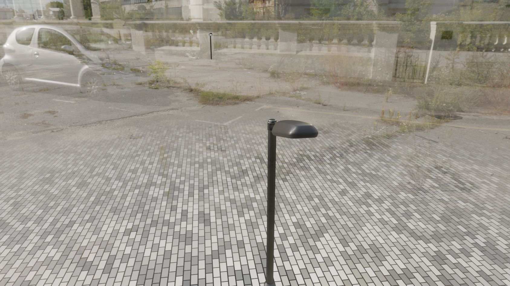 Street Light 11 version 1  3m with pole 3 Low-poly 3D model_74