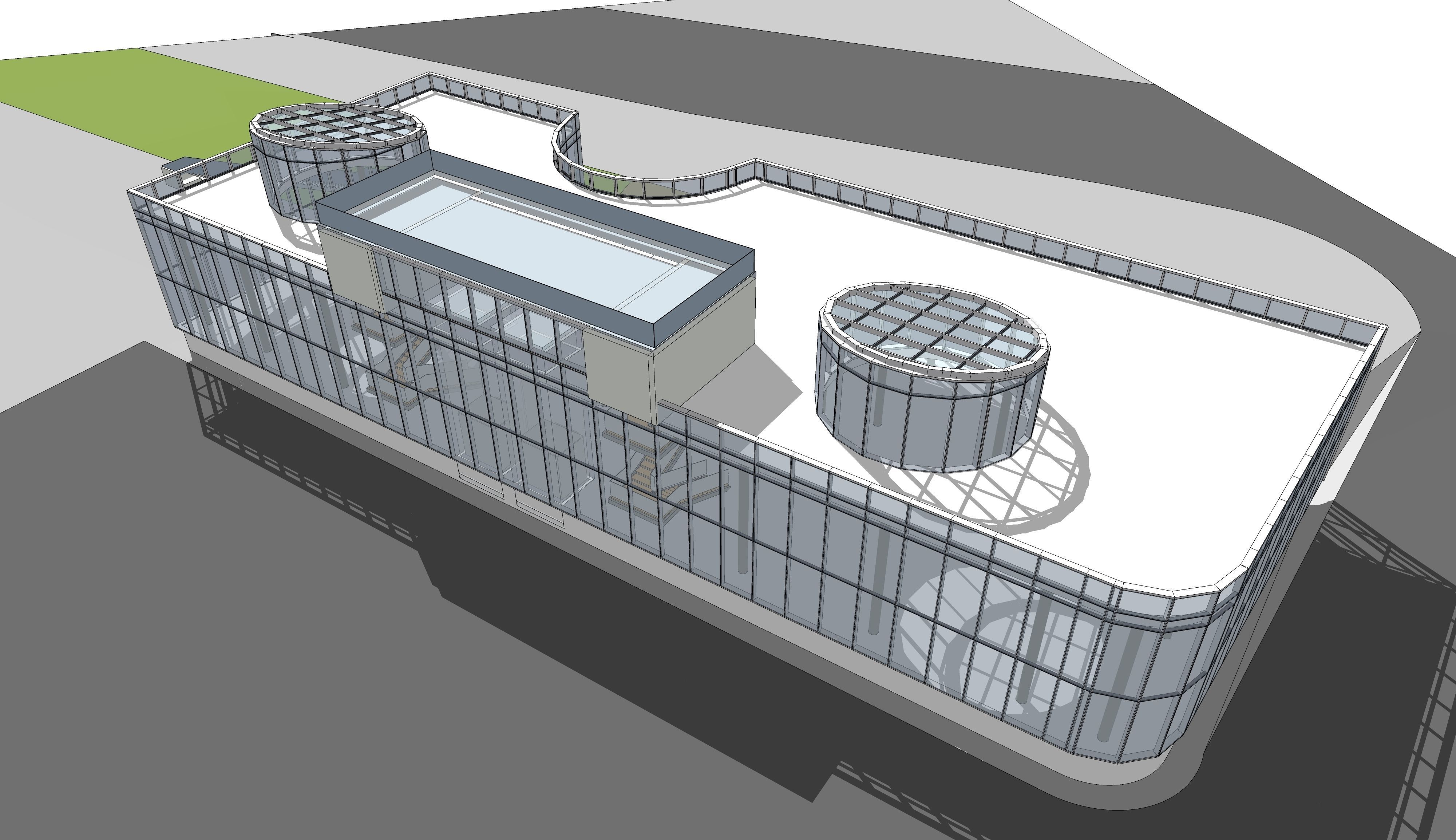 3D model of a two-storey office building 3D model_6
