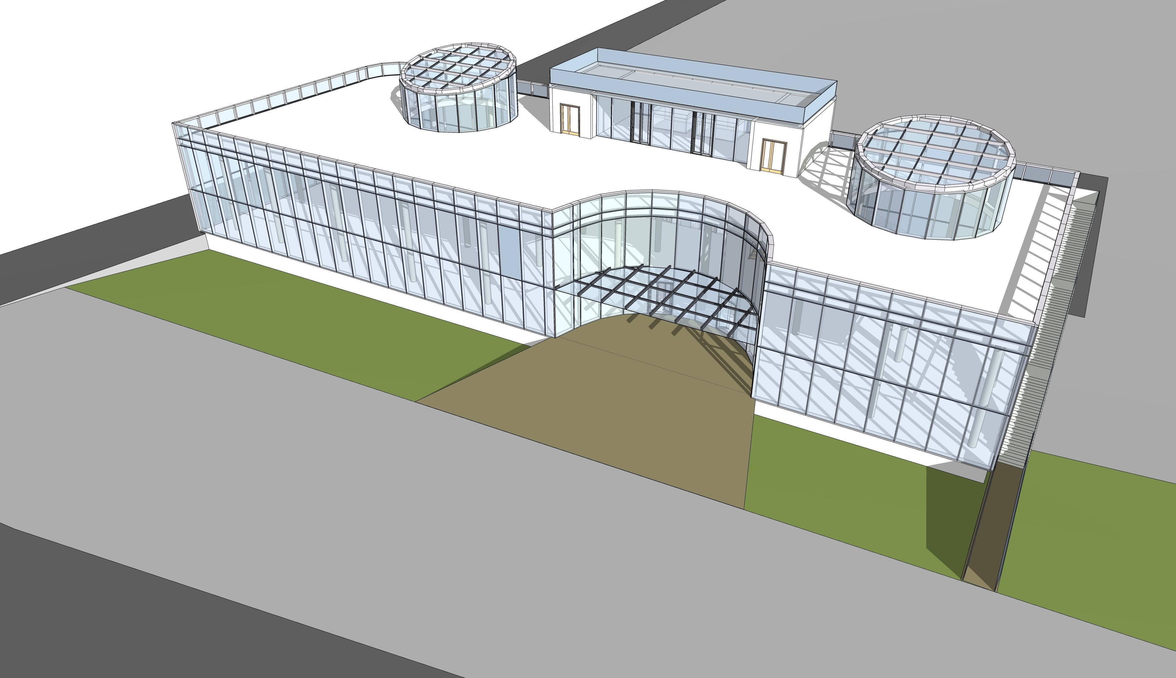 3D model of a two-storey office building 3D model_11