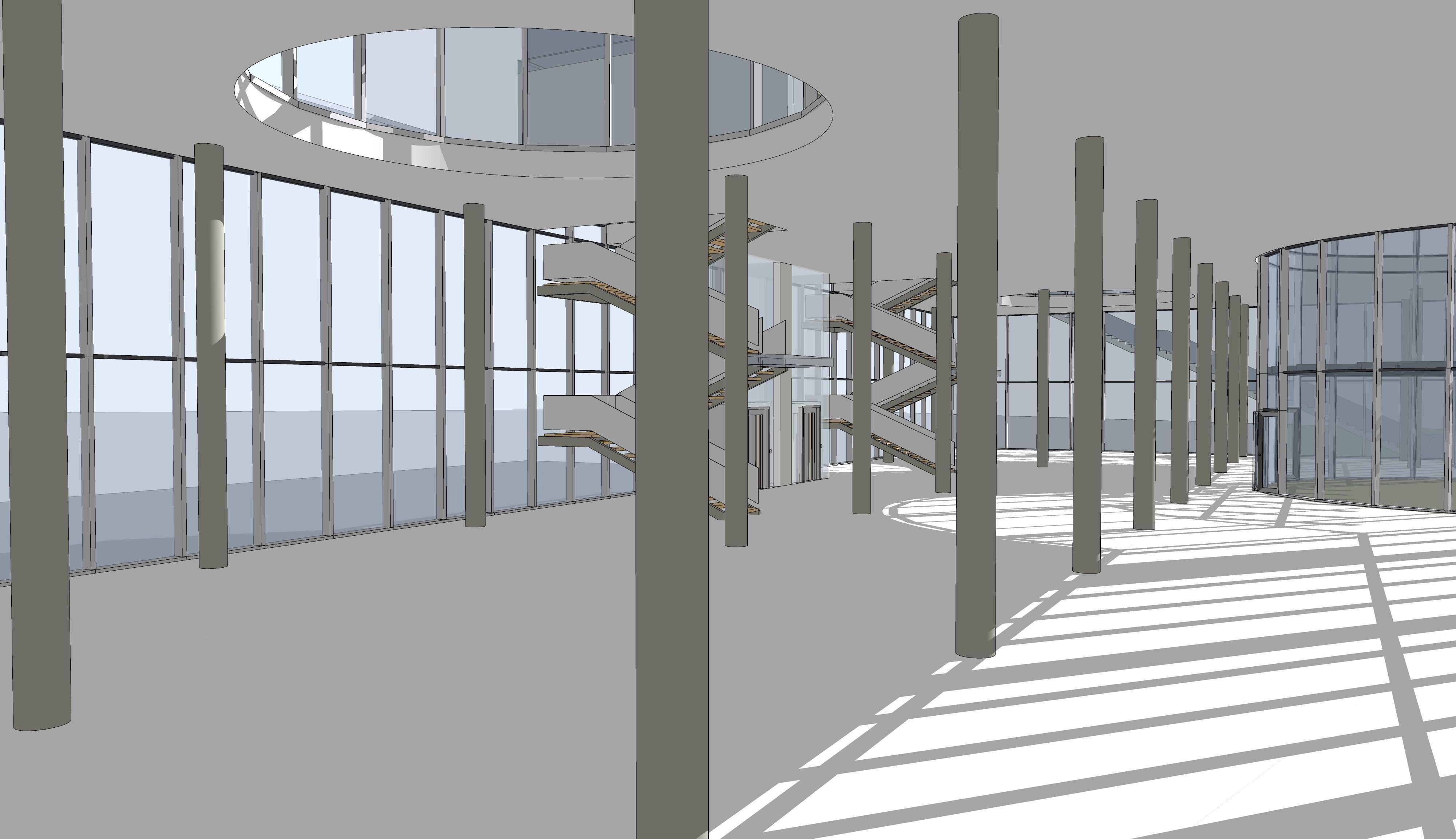 3D model of a two-storey office building 3D model_9