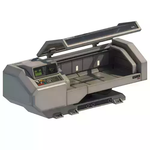 Retro Sci-fi Healing Machine Low-poly 3D model