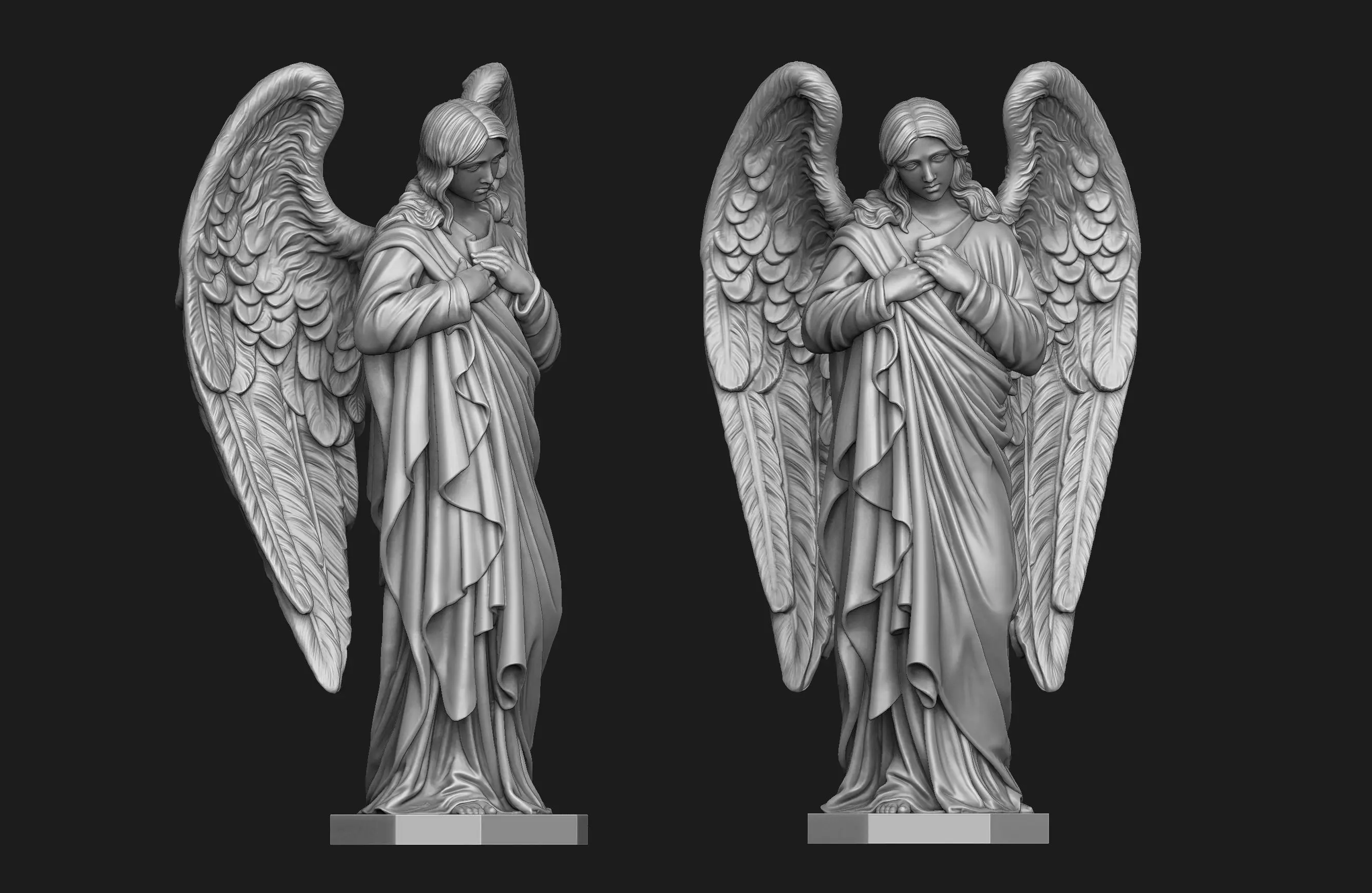 Angel Of Compassion Statue  3D print model_0