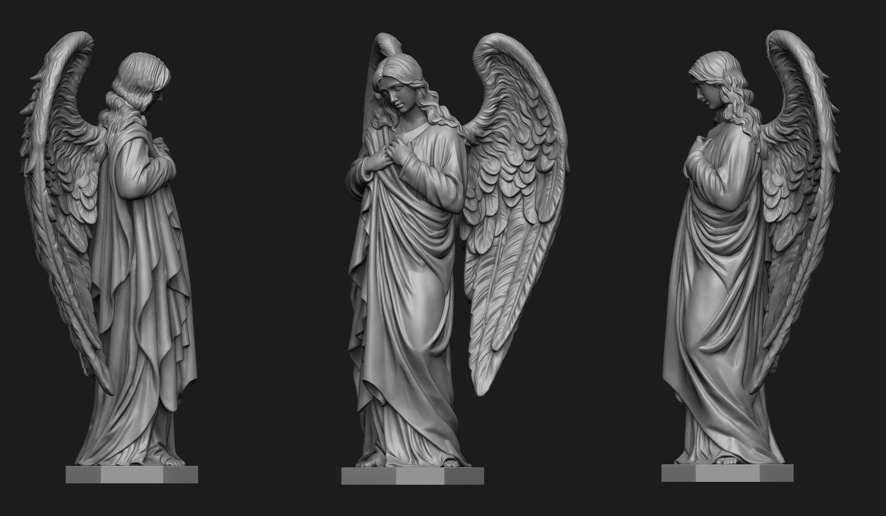 Angel Of Compassion Statue  3D print model_1