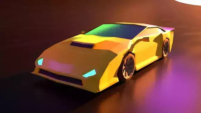 Car Low Poly paper