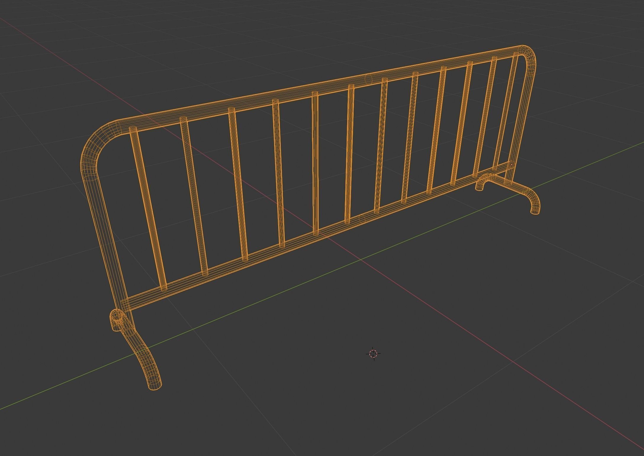 Crowd Control Barrier Free 3D model_2
