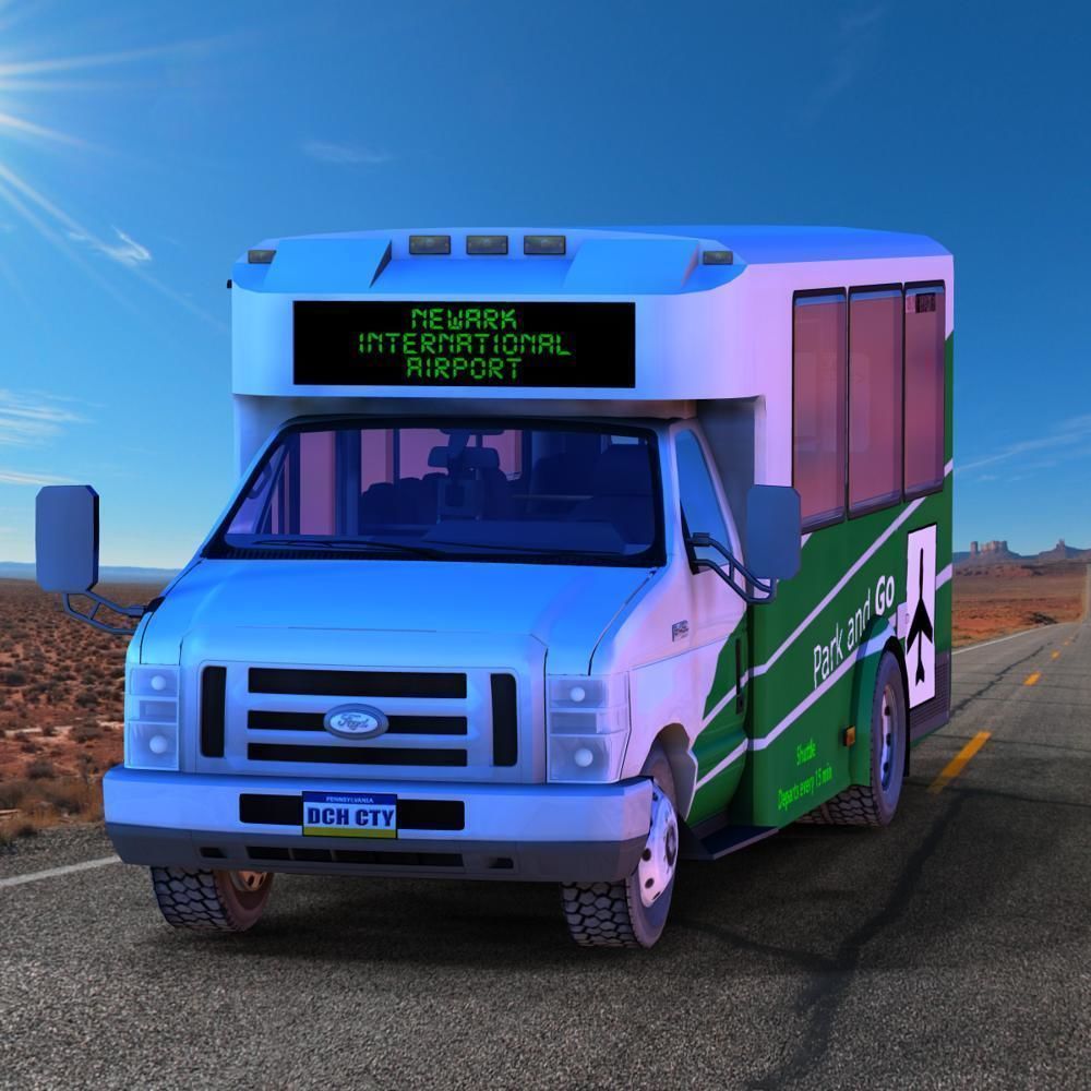 Shuttle Bus model in mutiple formats 3D model_8