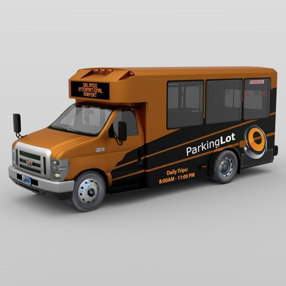 Shuttle Bus model in mutiple formats 3D model_3