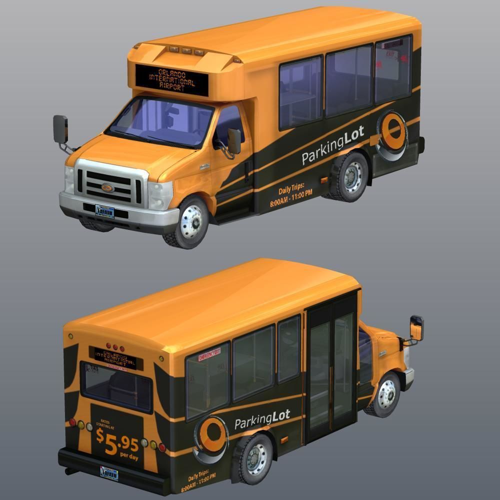 Shuttle Bus model in mutiple formats 3D model_10